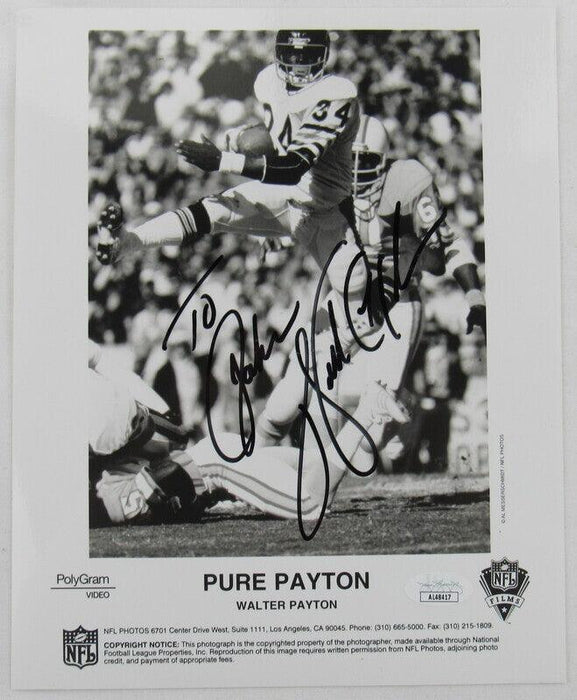 Walter Payton Signed 8x10 Photo JSA AL48417 - RSA