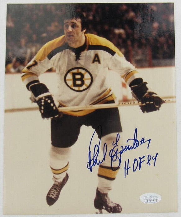 Phil Esposito Signed 8x10 Photo w/ HOF Insc JSA AL48449 - RSA