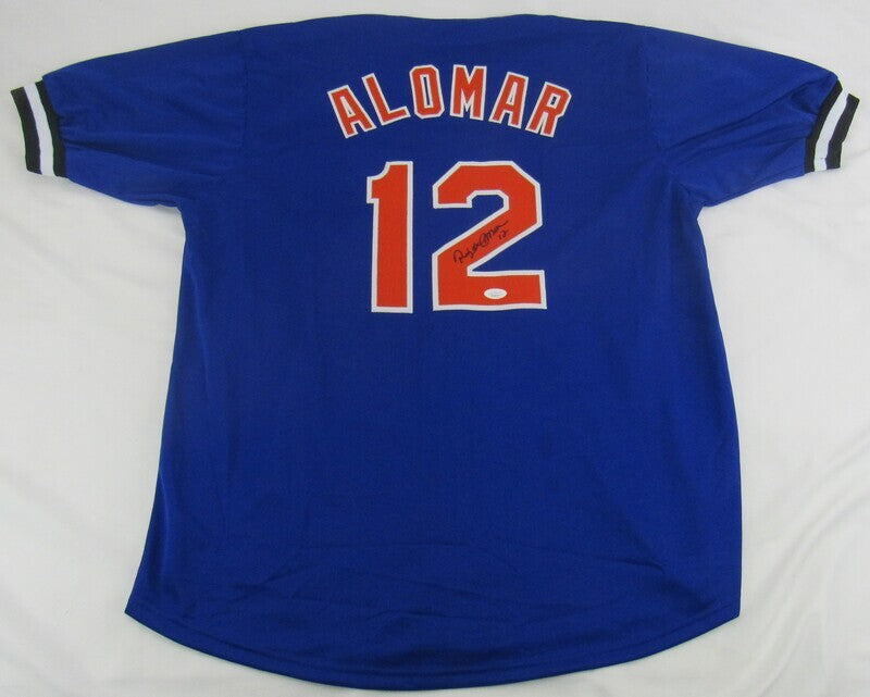 Roberto Alomar Signed Replica Mets Jersey JSA Witness