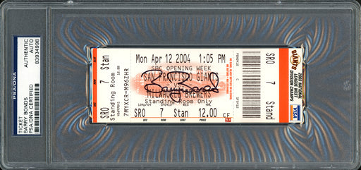 Barry Bonds Autographed April 12th, 2004 660 Home Run Ticket San Francisco Giants Ties Mays Record BB Holo & PSA/DNA #83934998