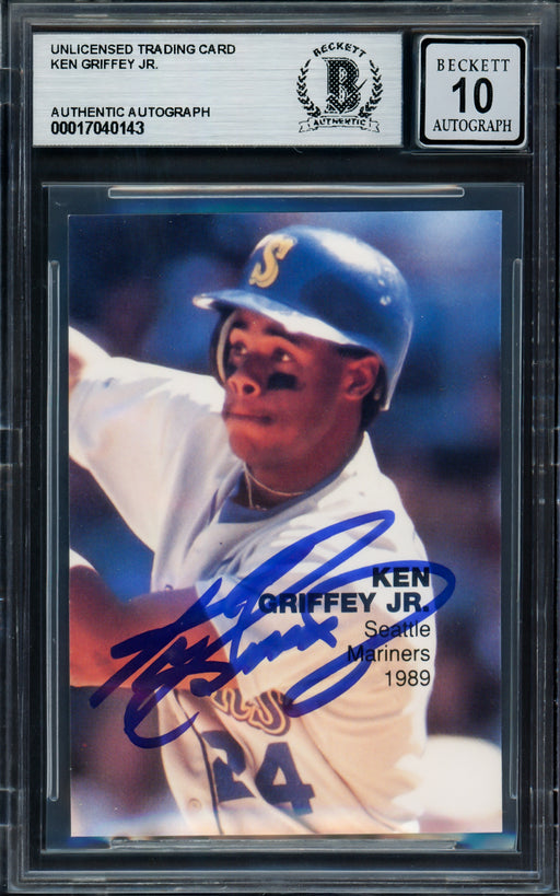 Ken Griffey Jr. Autographed 1989 Final Series Rookies Superstars Rookie Card Seattle Mariners Auto Grade Gem Mint 10 Beckett BAS