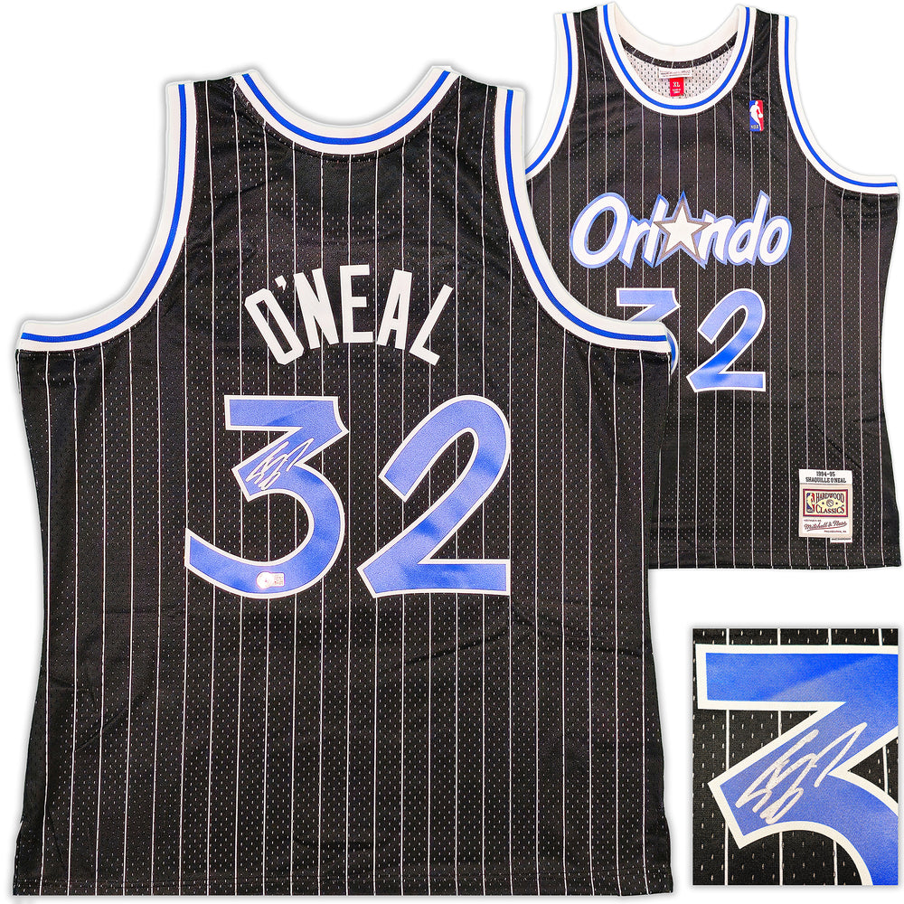 Orlando Magic Shaquille Shaq O'Neal Autographed Black Authentic Mitchell & Ness 1994-95 HWC Swingman Jersey Size XL Beckett BAS Witness