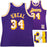 Los Angeles Lakers Shaquille Shaq O'Neal Autographed Purple Authentic Mitchell & Ness 1996-97 HWC Swingman Jersey Size L Beckett BAS Witness