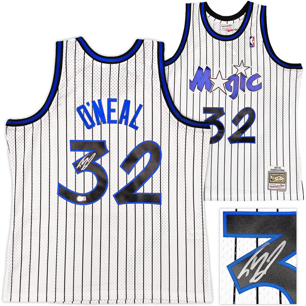 Orlando Magic Shaquille Shaq O'Neal Autographed White Authentic Mitchell & Ness 1993-94 HWC Swingman Jersey Size XL Beckett BAS Witness