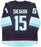 Seattle Kraken Riley Sheahan Autographed Blue Fanatics Breakaway Jersey Size XL With Inaugural Season Patch Fanatics Holo