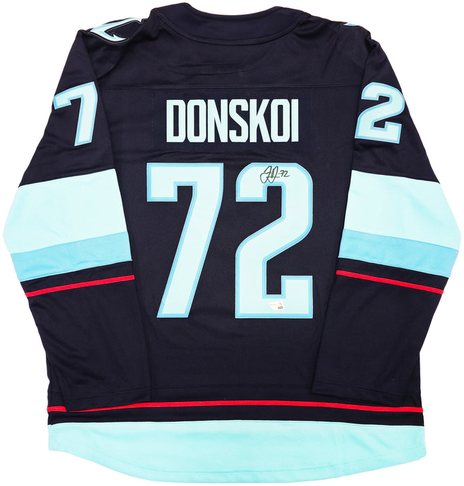 Seattle Kraken Joonas Donskoi Autographed Blue Fanatics Breakaway Jersey Size XL With Inaugural Season Patch Fanatics Holo