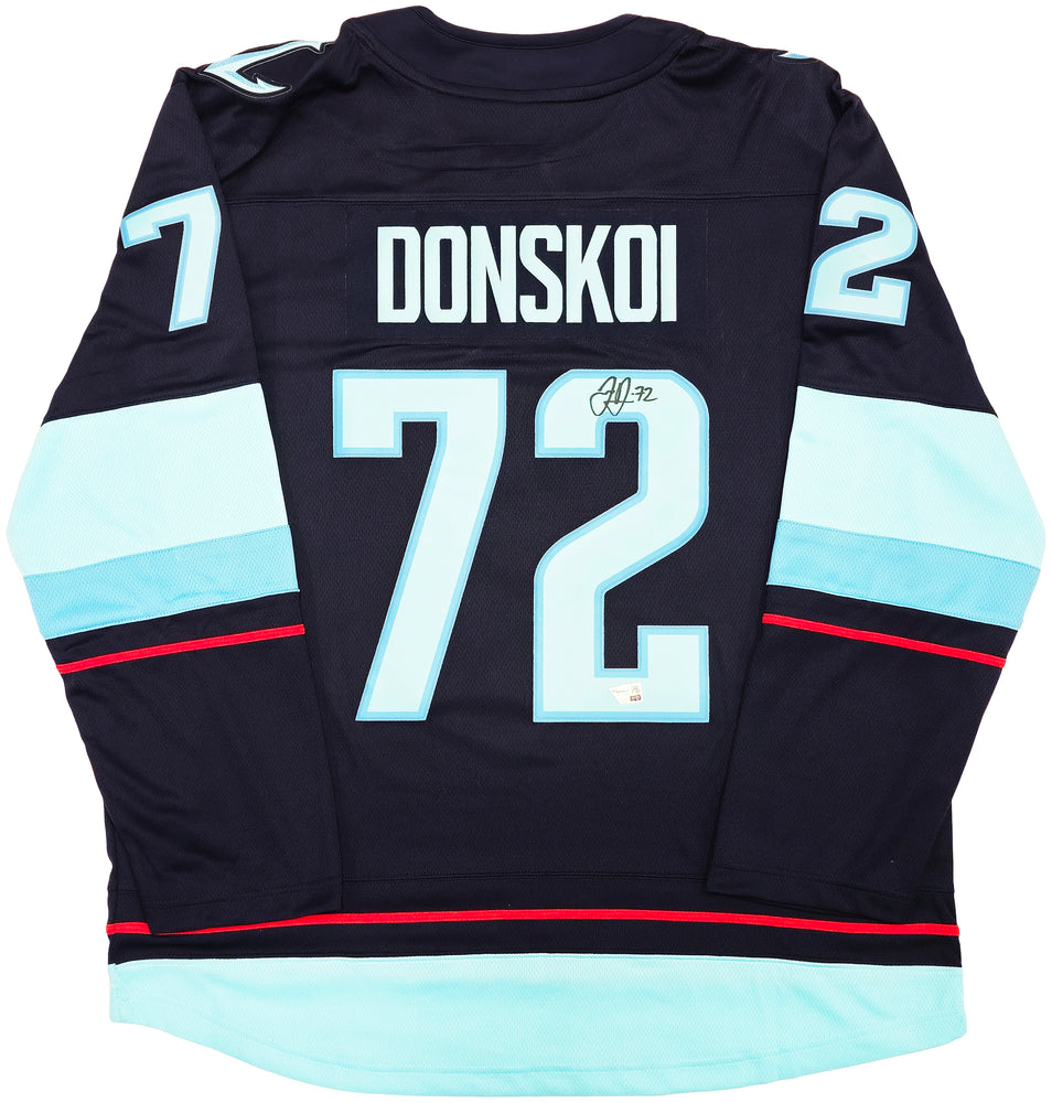 Seattle Kraken Joonas Donskoi Autographed Blue Fanatics Breakaway Jersey Size XL With Inaugural Season Patch Fanatics Holo