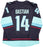 Seattle Kraken Nathan Bastian Autographed Blue Fanatics Breakaway Jersey Size XL With Inaugural Season Patch Fanatics Holo