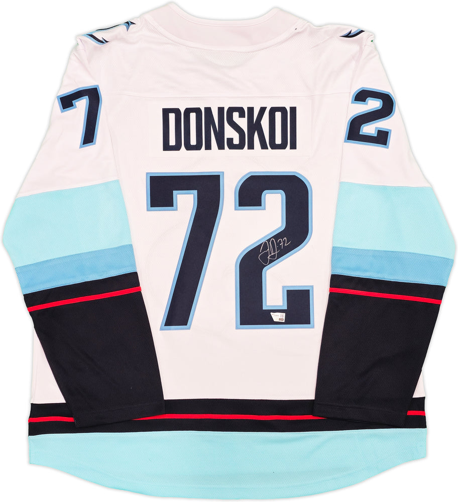 Seattle Kraken Joonas Donskoi Autographed White Fanatics Breakaway Jersey Size XL With Inaugural Season Patch Fanatics Holo