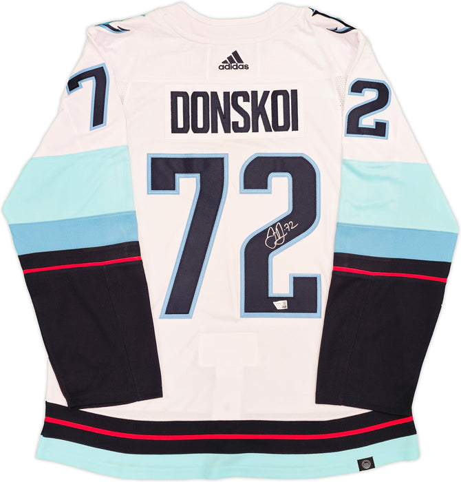 Seattle Kraken Joonas Donskoi Autographed White Adidas Authentic Jersey Size 54 With Inaugural Season Patch Fanatics Holo