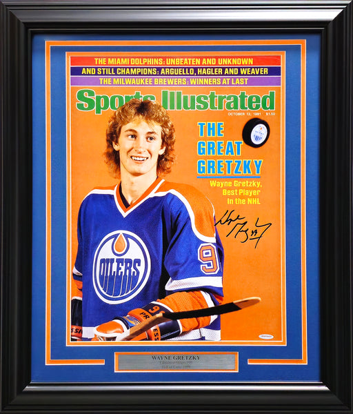 Wayne Gretzky Autographed Framed Sports Illustrated Magazine 16x20 Photo Edmonton Oilers UDA Holo #BAM118453