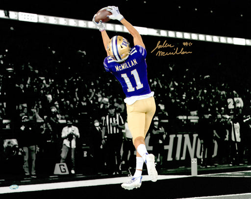 Jalen McMillan Autographed 16x20 Photo Washington Huskies Spotlight MCS Holo