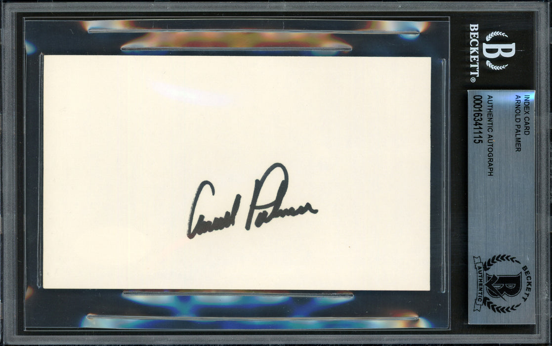 Arnold Palmer Autographed 3x5 Index Card Beckett BAS #16341115