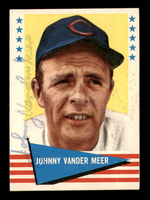 Johnny Vander Meer Autographed 1961 Fleer Card #147 Cincinnati Reds