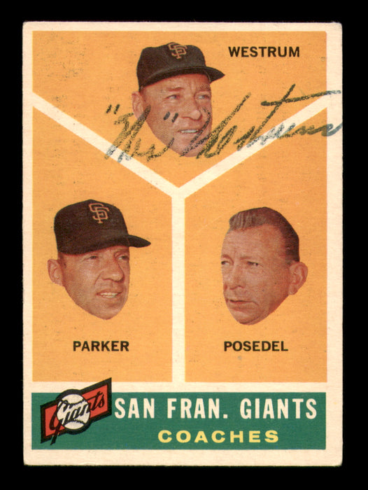 Wes Westrum Autographed 1960 Topps Card #469 San Francisco Giants