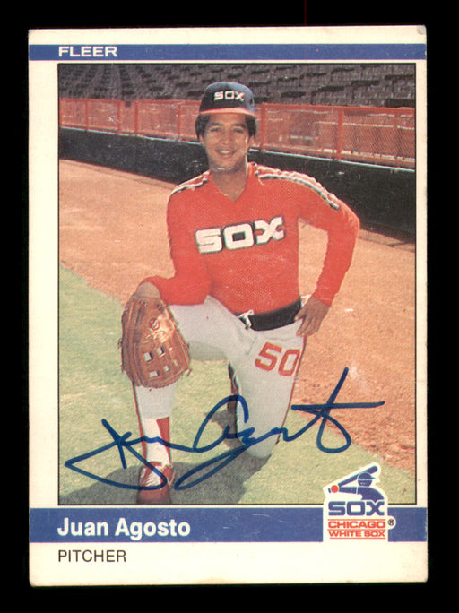 Juan Agosto Autographed 1984 Fleer Card #50 Chicago White Sox