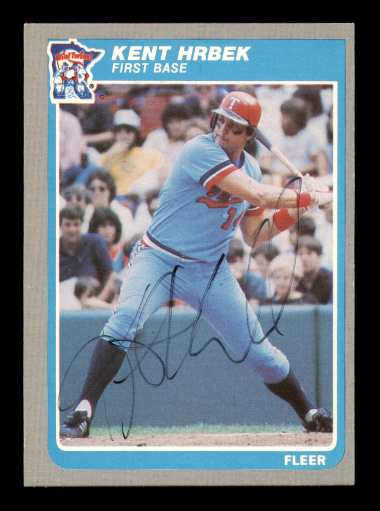 Kent Hrbek Autographed 1985 Fleer Card #281 Minnesota Twins