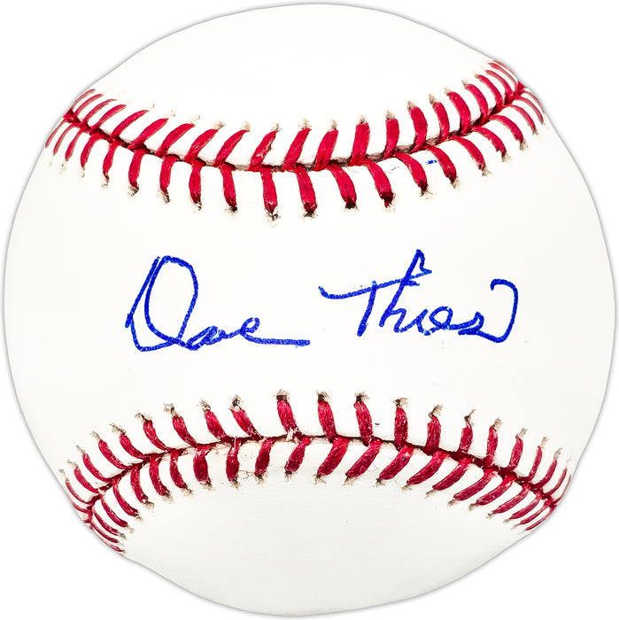 Dave Thies Autographed Official MLB Baseball KC A's