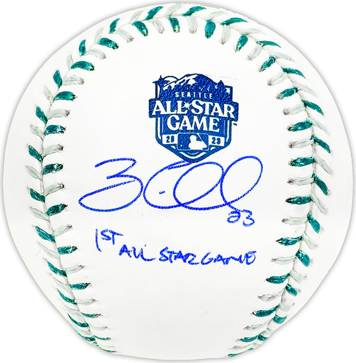 Zac Gallen Autographed Official 2023 All Star Game Logo MLB Game Baseball Arizona Diamondbacks "1st All Star Game" Beckett BAS Witness