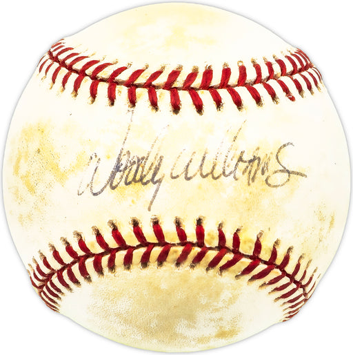 Woody Williams Autographed Official 1992 World Series Logo Baseball Toronto Blue Jays