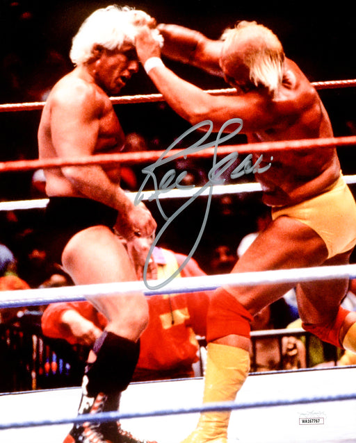 Ric Flair Autographed 8x10 Photo WWE vs. Hulk Hogan JSA