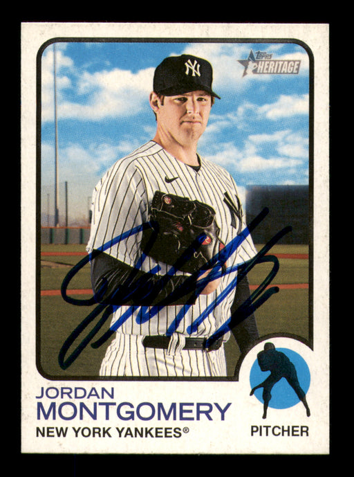 Jordan Montgomery Autographed 2022 Topps Heritage Card #354 New York Yankees