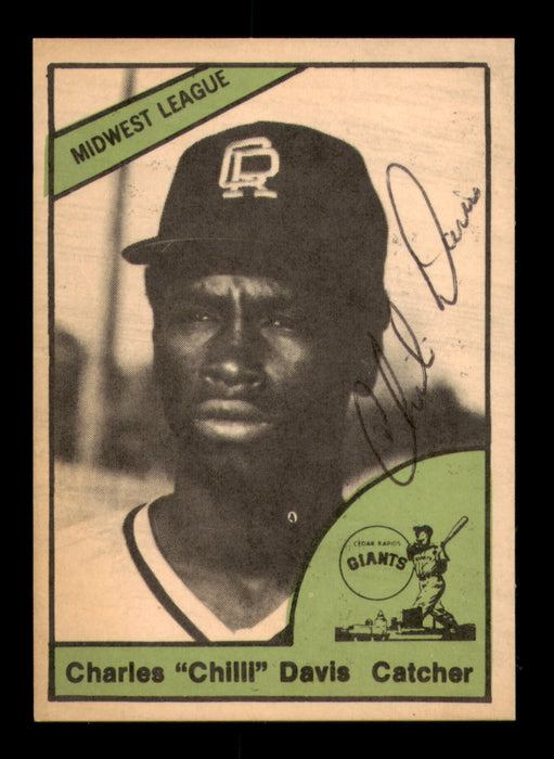 Chili Davis Autographed 1978 TCMA Rookie Card Cedar Rapids Giants