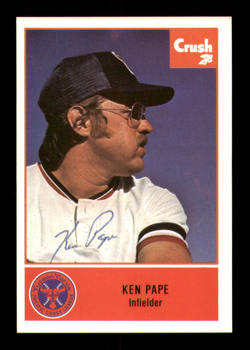 Ken Pape Autographed 1977 Cramer Card #17 Tucson Toros