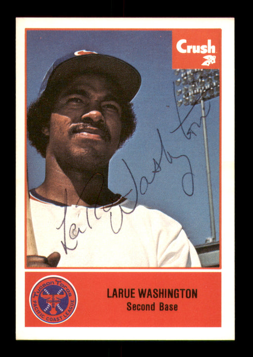 LaRue Washington Autographed 1977 Cramer Rookie Card #80 Tucson Toros