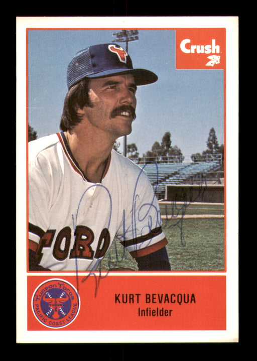 Kurt Bevacqua Autographed 1977 Cramer Card #72 Tucson Toros