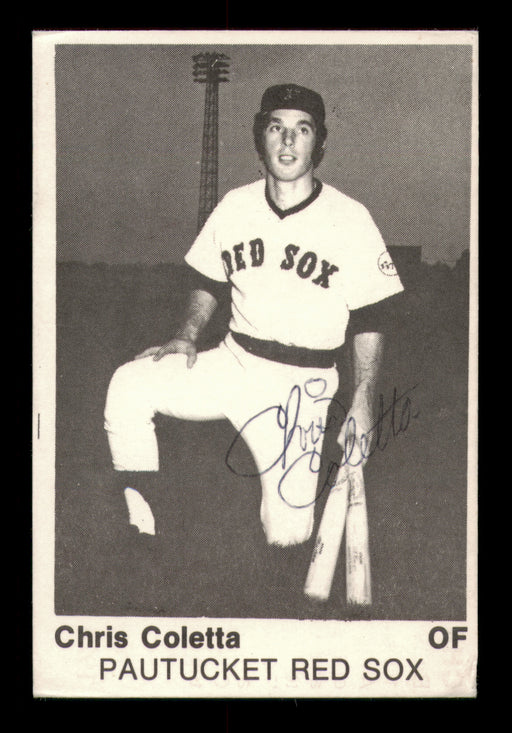 Chris Coletta Autographed 1975 TCMA Card #12 Pawtucket Red Sox