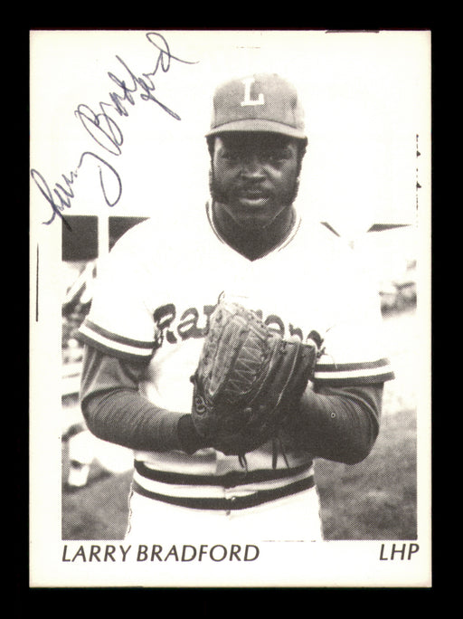 Larry Bradford Autographed 1975 TCMA Rookie Card Lynchburg Rangers