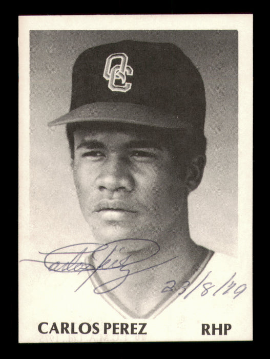 Carlos Perez Autographed 1975 TCMA Rookie Card #16 Quad City Angels