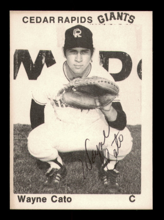 Wayne Cato Autographed 1976 TCMA Rookie Card Cedar Rapids Giants