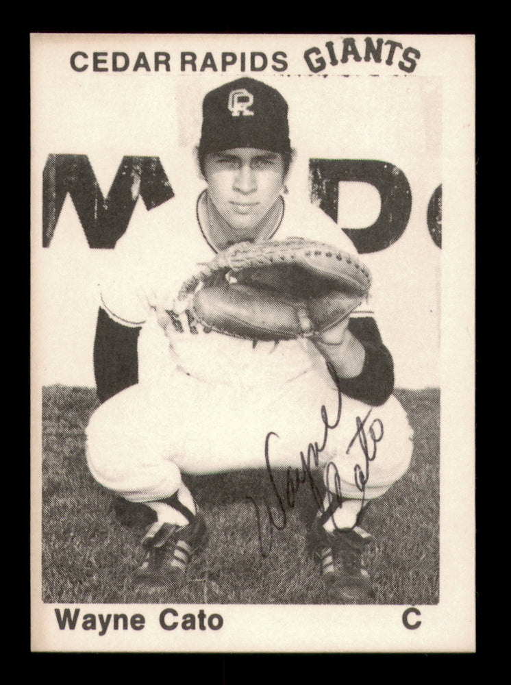 Wayne Cato Autographed 1976 TCMA Rookie Card Cedar Rapids Giants