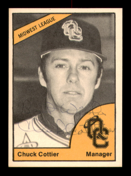 Chuck Cottier Autographed 1977 TCMA Card Quad City Angels
