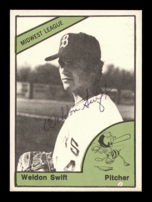 Weldon Swift Autographed 1978 TCMA Rookie Card #175 Burlington Bees
