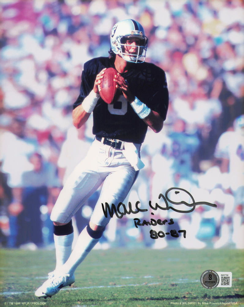 Marc Wilson Autographed 8x10 Photo Oakland Raiders "Raiders 80-87" Beckett BAS QR #BM37790