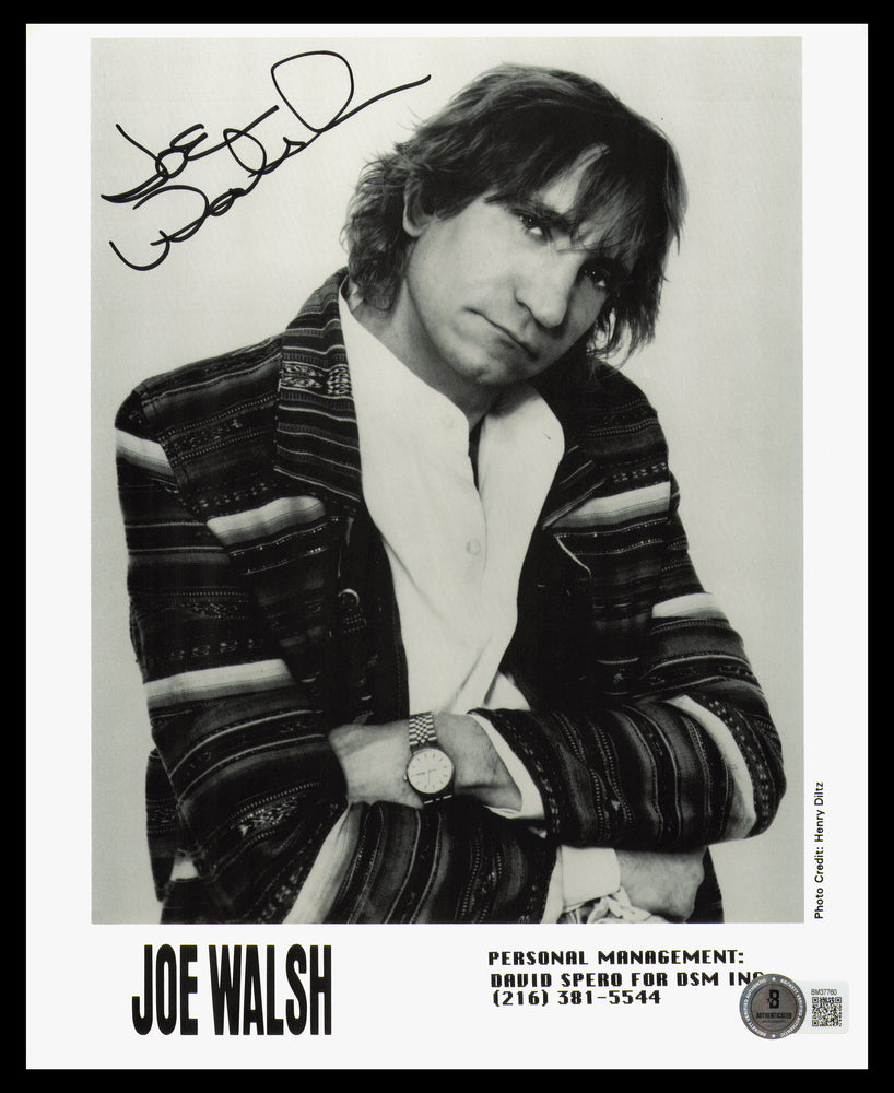 Joe Walsh Autographed 8x10 Photo The Eagles Beckett BAS QR #BM37760