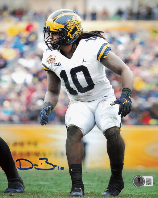 Devin Bush Autographed 8x10 Photo Michigan Beckett BAS QR #BM37833