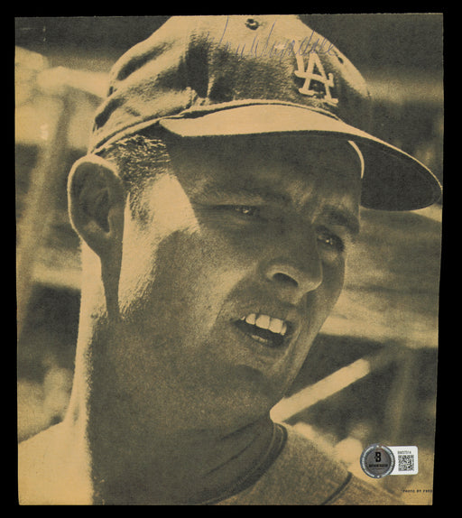 Don Drysdale Autographed 8x9 Magazine Page Photo Los Angeles Dodgers Beckett BAS QR #BM37514