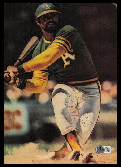 Reggie Jackson Autographed 8x11 Magazine Page Photo Oakland A's Vintage Signature Beckett BAS QR #BM37283