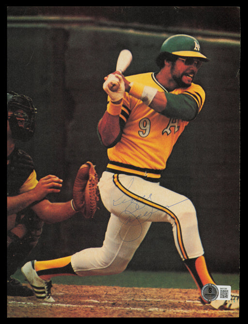 Reggie Jackson Autographed 8x11 Magazine Page Photo Oakland A's Vintage Signature Beckett BAS QR #BM37295