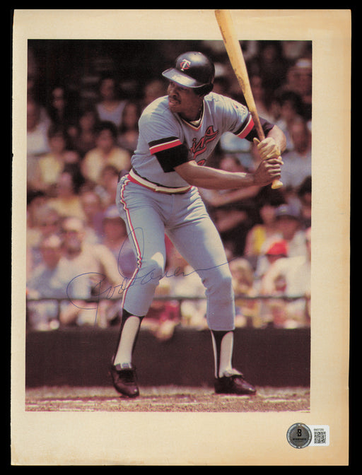Rod Carew Autographed 8x11 Magazine Page Photo Minnesota Twins Vintage Signature Beckett BAS QR #BM37255