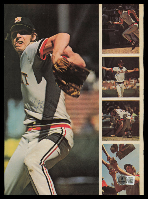 Mark "The Bird" Fidrych Autographed 8x11.5 Magazine Page Photo Detroit Tigers Beckett BAS QR #BM37393