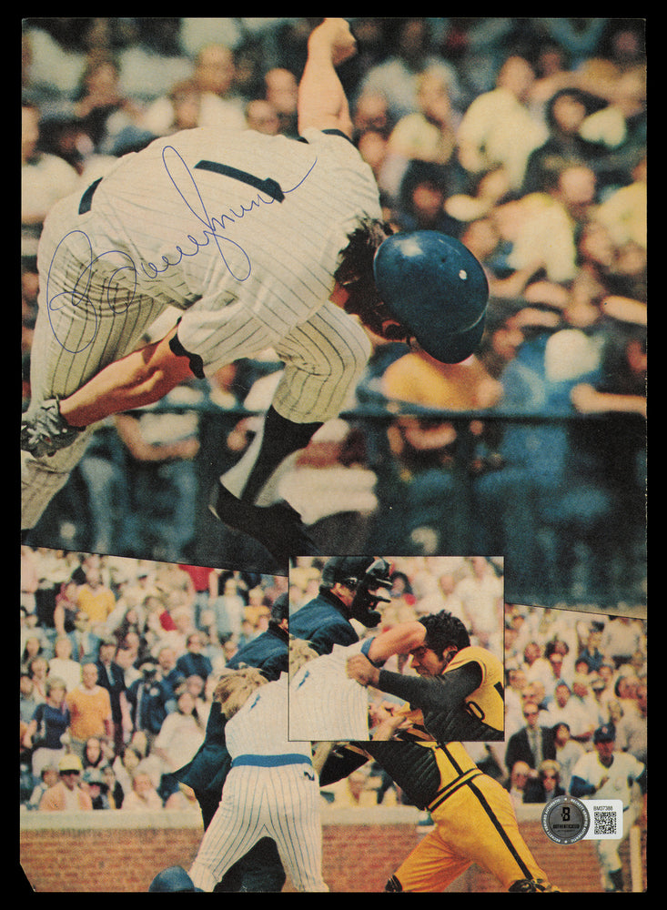 Bobby Murcer Autographed 8x11.5 Magazine Page Photo Chicago Cubs Beckett BAS QR #BM37388