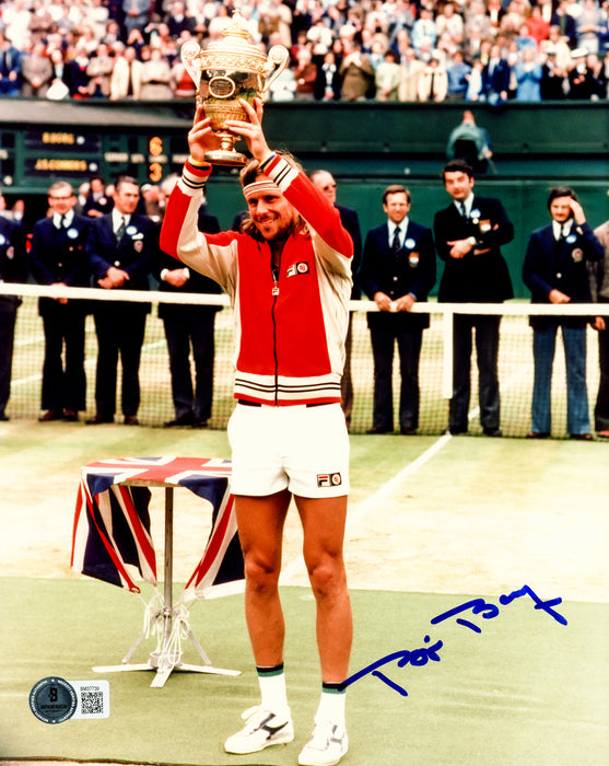 Bjorn Borg Autographed 8x10 Photo Beckett BAS QR