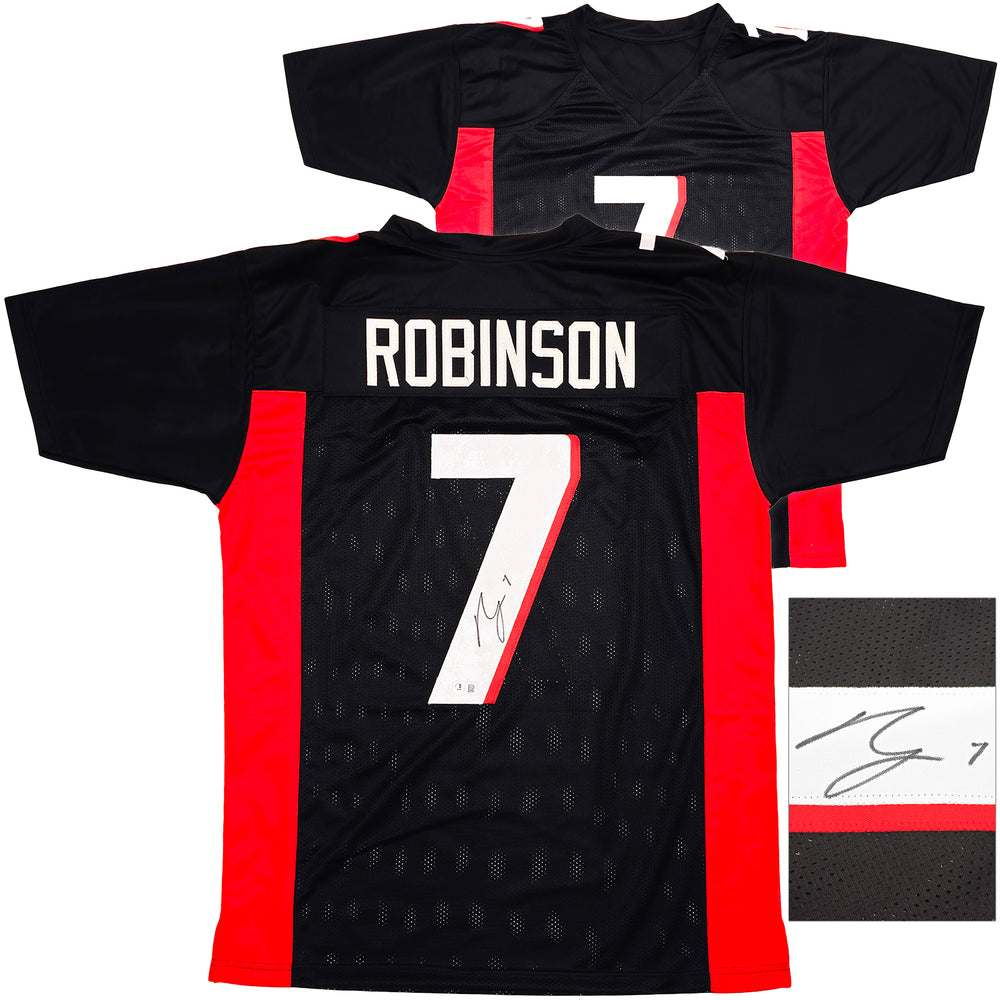 Atlanta Falcons Bijan Robinson Autographed Black Jersey Beckett BAS Witness