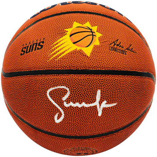 Steve Nash Autographed Composite Leather Phoenix Suns Logo Basketball Beckett BAS Witness