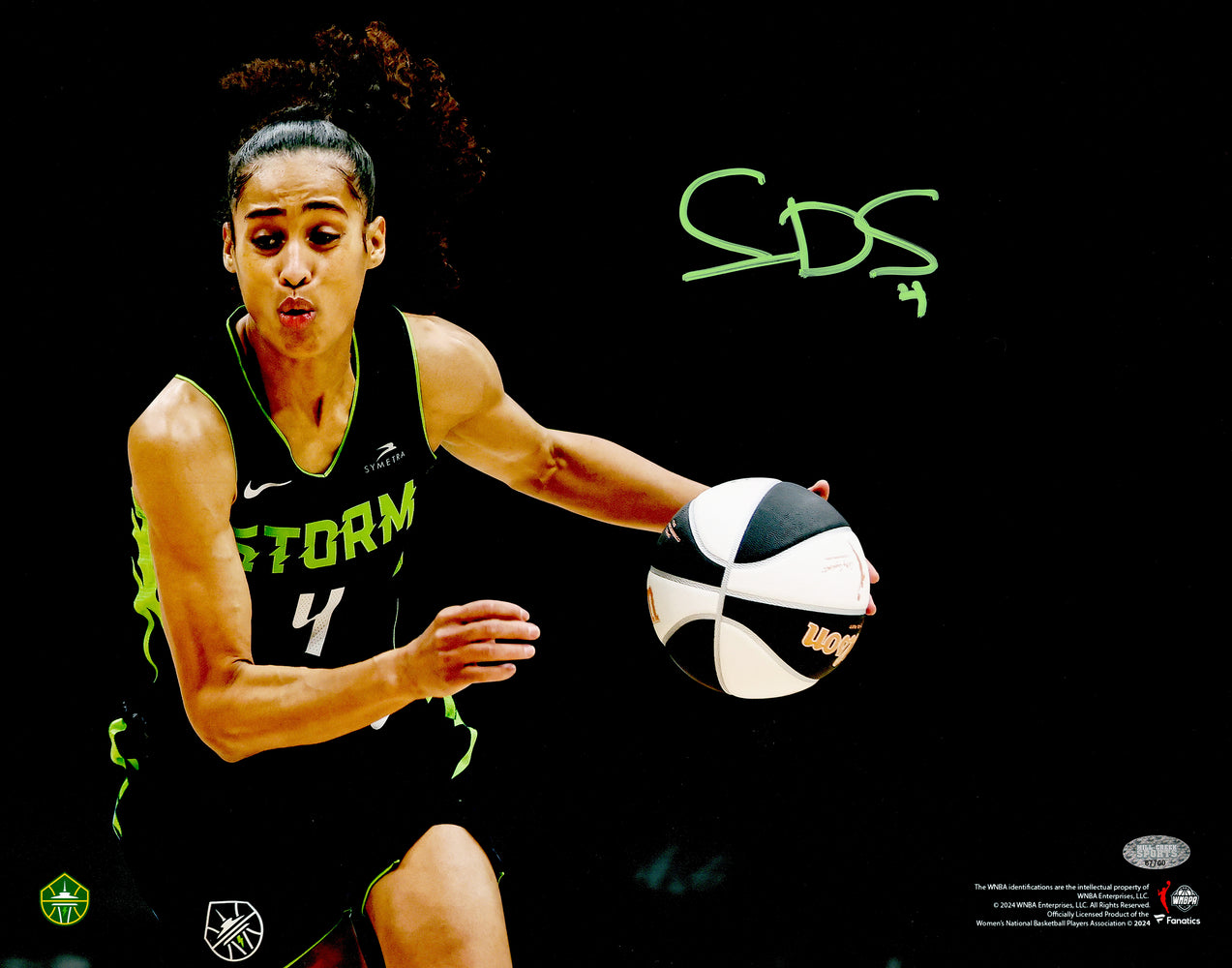 Skylar Diggins-Smith Autographed 11x14 Photo Seattle Storm MCS Holo
